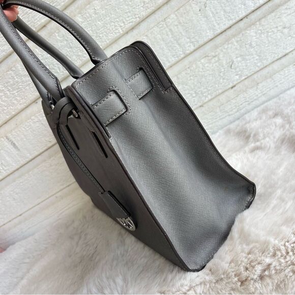 MICHAEL KORS Grey Leather Medium Hamilton Selma Tote Bag Raven Ciara - Picture 5 of 10